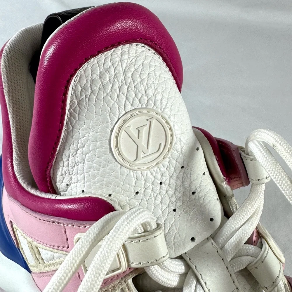 LOUIS VUITTON Multicolor Leather LV Archlight Women Sneakers Made in Italy 36.5 - Picture 9 of 17